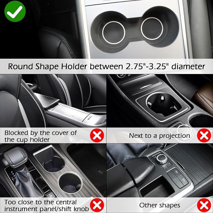 Cup Holder Expander, Adjustable Car Cup Holder for Car with Phone Holder, Automotive Cupholders for for Yeti, Hydro Flasks Bottle with Expandable Base, Cars Cupholder Insert - Image 4