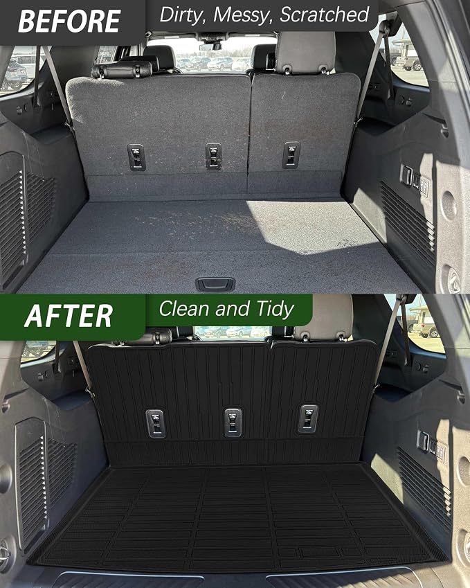 Cargo Mat for Chevrolet Suburban Accessories 2025 2024 2023 2022 2021, Trunk Mat with Backrest Mat Cargo Liner - Image 4