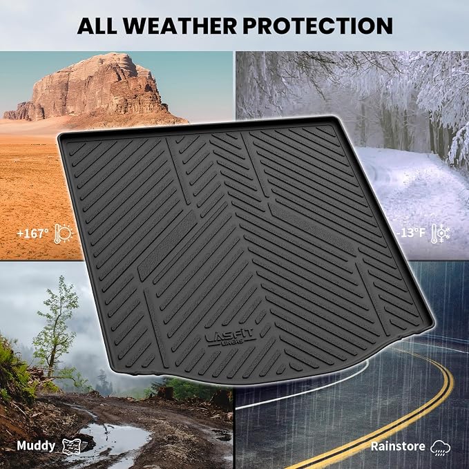 LASFIT Cargo Mat for Ford Focus 2012-2018 Fit Sedan,Not Fit Hatchback | Trunk Liner Cargo Mat(Gas Models Only, No Subwoofer)Fit All Weather,Waterproof Heavy Duty Rear Trunk Protector for Cargo Area - Image 7