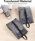 2 Pack Shoe Bags for Travel, Sneaker Bags, Waterproof Travel Shoe Bags with Zipper for Packing, Golf Shoe Dust Bags for Man and Women, Medium, Black - Image 5