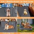 Mancro Dog Car Seat Cover for Back Seat, Waterproof Dog Hammock for Car | 600D Heavy Duty, Scratch-Resistant Back Seat Pet Cover for Dogs with PVE Nonslip Underside, Fits for Sedan, Trucks and SUVs - Image 4