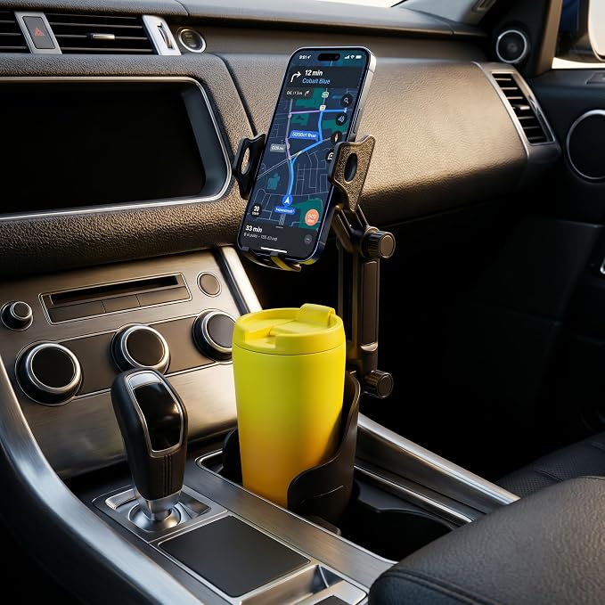 Cup Holder Phone Holder for Car, Car Phone Mount for Your Car | 360°Rotation Cell Phone Holder Mount for Car, Universal Cup Holder Phone Holder Compatible with iPhone & Smartphones - Image 4
