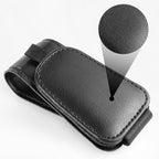 SINGARO 1 Pack Sunglass Holder for Car Visor Sunglasses Holder Clip, Universal Non-Slip Magnetic Leather Glasses Eyeglasses Hanger Mounter, Truck Interior Car Visor Accessories for Woman Man, Black - Image 5