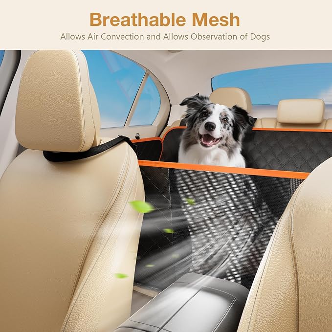 Pecute Dog Car Seat Cover for Back Seat, Back Seat Extender for Dogs 52 * 24.4in, Foldable in The Car, Hard PVC Panels Bottom Support to 330 lbs, for Cars/Mid-Size SUV/Small Truck - Image 5