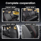 HKZ Customized Special seat Cover for Toyota Corolla (Black with Red Trim, 2020-2022 Corolla XSE) - Image 8