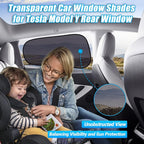 ZATOOTO Tesla Model Y Back Side Window Sun Shades, 95% UV & Heat Block | Custom Fit 2020-2026, Anti-glare, Privacy Protection, Semi Transparent Static Cling, No Adhesive, Tool-Free Install - Image 5