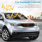 Funny Skeleton Car Windshield Sun Shade Umbrella, Car Windshield Sunshades Cover with 360¡ã Rotation Bendable Handle, Foldable Sun Shade for Most Vehicles - Image 4