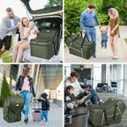Infant Car Seat Travel Bag for Airplane Compatible with All Nuna Pipa Car Seat and Base,Chicco KeyFit 30 and Base, Padded Car Seat Bags for Air Travel,Car Seat Gate Check Bag with Side Pocket, Green - Image 7