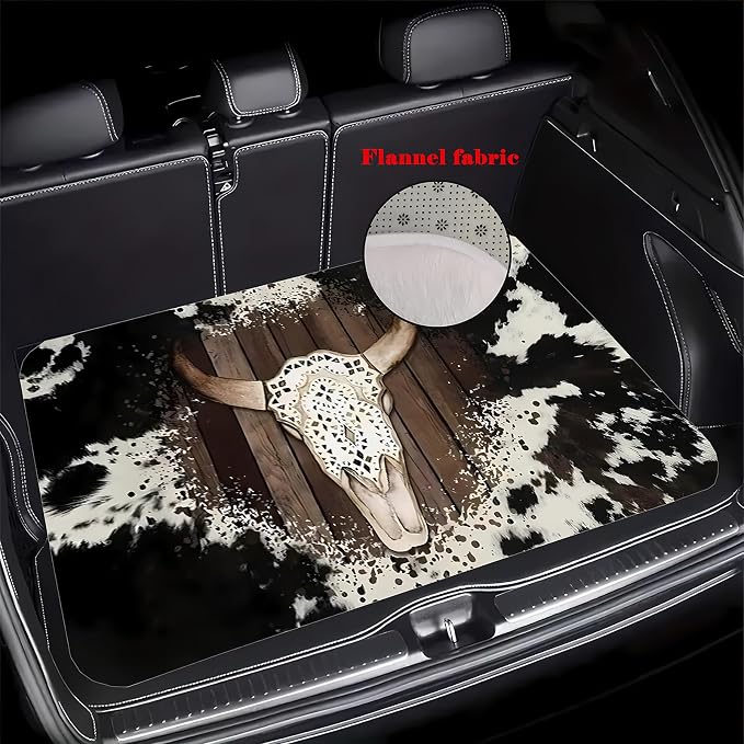 Universal Car Trunk Mat 29" x 39", Western Cowboy Style All Weather Trunk Protection Cargo Liner, Durable Cargo Mat Rear Trunk Liner, Stylish Vehicle Interior Accessories Suitable for Most Car Models - Image 3