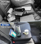 Upgraded Car Cup Holder with Dual Secure Strap Back Seat Cup Holder for Car | PU Leather Truck Cup Holder, Boat Tray Organizer for Trucks, Minivans, SUVs, RVs, Holds Coffee, Snacks, Cell Phone - Image 5