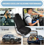 Waterproof Car Seat Cover Towel, Universal Fit Seat Protector for Cars and Small SUVs Anti-Slip Front Seat Protectors for Gym, Pets & Travel, Black, Machine Washable - Image 4