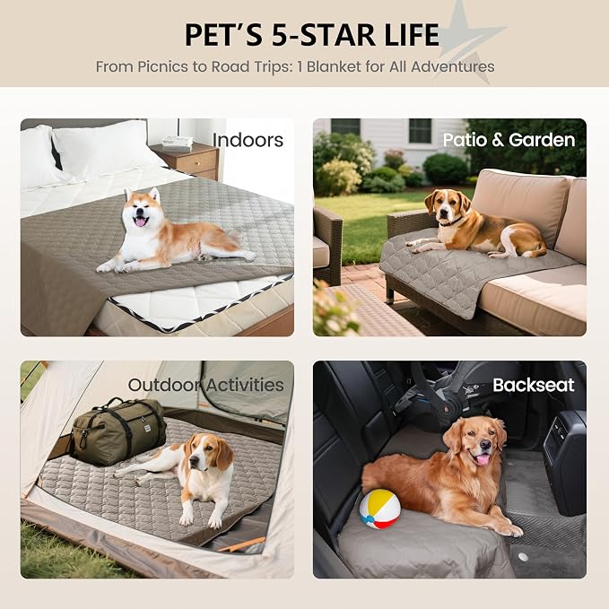 gogobunny Waterproof Blanket for Dogs，Couch Covers for Sectional Sofa | Anti Slip, Hair Resistant, Potty Training Couch Protector, Furniture Covers for Pets, 40x50 Inch Dark Stone - Image 8
