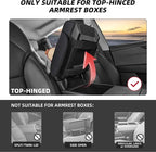 5 in 1 Nappa Leather Console Armrest Cover, Black | Built-in cup holder, tissue slot, phone holder & 2 storage pockets, practical car accessories fit SUV sedan truck - Image 9