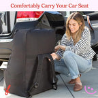 J.L. Childress Padded Backpack Car Seat Travel Bag - Ultimate, Black | Properly protects & fits most infant carriers, car seats & boosters for gate or baggage check to make airport days easier - Image 7