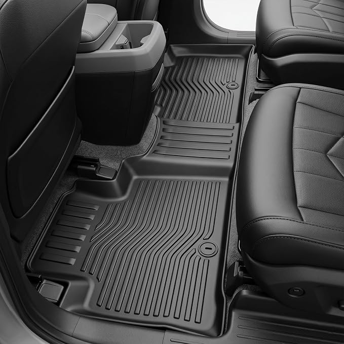 Auxko Floor Mats Fit for Kia Telluride 2020-2025 Bucket Seat | All Weather,All Season,Odorless,Anti Slip,Rain&Salt Resistant,TPE Material,Black,Accessories - Image 6
