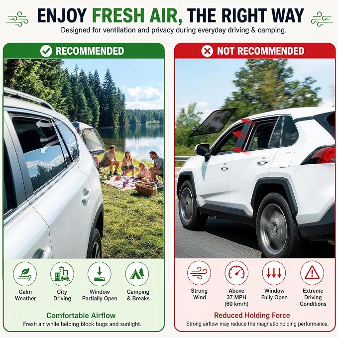 Civic Window Shades 2016-2021, Rear Side Mesh, 2PCS | Custom Fit Window Shades, Breathable Mesh Blocks UV Rays, Reduces Heat & Glare, Creates Comfort for Babies & Rear Passengers - Image 3