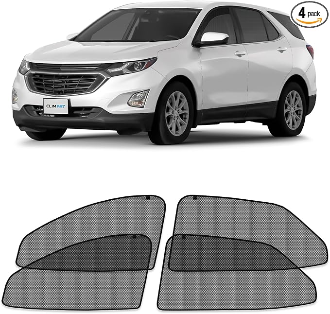 CLIM ART Magnetic Car Window Shades for Chevy Equinox 2018-2024 – Custom-Fit Sun Blocker Curtains, Side Window Covers, Essential Car Accessories for Camping, Baby, and Privacy Protection - MS0215 by CLIMART