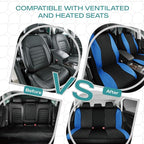 Skechers Car Seat Covers,Leather Seat Covers with GOGA Mat Technology,Waterproof Car Seat Covers Front Seats,Airbag Compatible,Comfort Universal Fit for Most Cars,Vans,Trucks,SUVs,Blue - Image 6
