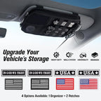 1000D Polyester Car Sun Visor Organizer with Sunglasses Holder | Tactical Organizer, MOLLE Panel, Universal, Mesh Pouch + Pen Slots + Zipper Pockets, Heavy Duty, Esay Installation - Image 9