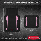 Rubbermaid Car Floor Mat, Heavy Duty All-Weather Car Mats Full Set with Dual-Tone Pink Aluminum Inserts – Universal Fit, Anti-Slip Backing, Trim-to-Fit for Most SUV, Sedan, Van - Image 4