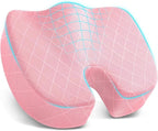 Seat Cushion, Memory Foam Office Chair Cushion - Pink, XX-Large | for Car Seat, Airplane, Desk Chair - Sciatica & Hip & Coccyx Pain Relief Cushion for Long Sitting Office Workers, Car Drivers by TushGuardSeatCushonsPillows
