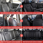 Seat Covers for Hyundai Elantra 2021 2022 2023 2024 2025 2026 | SE SEL/SEL Sport & 2021-2026 Hybrid Blue Customized Faux Leather Car Seat Cover-Full Set Black - Image 4