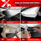 ARISMOTOR Windshield Sun Shade for Ni-ssan Leaf 2018-2025 | Custom Fit, Foldable, Front Window Sunshade Sun Visor Protector, Block UV Rays, Keep Car Cool - Image 6