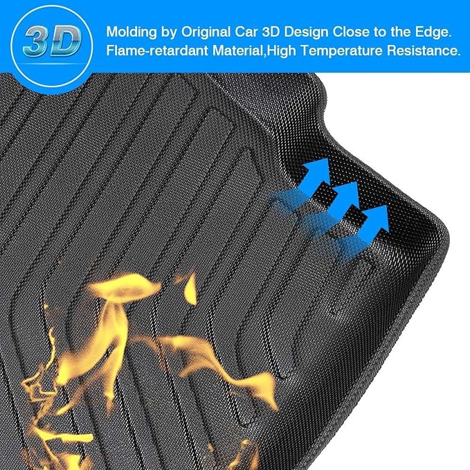 Powerty Trunk Mat for Buick Envision 2016-2020, All Weather TPE Cargo Mat Liner for Envision Rear Trunk - Image 4