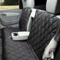 4Knines Dog Rear Seat Cover for Fold Down Seats - Fitted, Black XL | Heavy-duty split design fits 60/40 and 50/50 fold-down seats. No Hammock. K9-Shield waterproof layer. Non-slip backing. by 4Knines