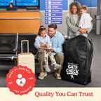 J.L. Childress Gate Check Travel Bag for Single & Double Strollers, Black | AirTag compatible Gate Check Bag keeps strollers clean, protected & easy to identify when airport gate checking - Image 8