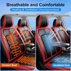 Fit Renegade Seat Covers Custom Fit for Jeep Renegade 2015-2023, Full Set | Premium Leather Full Coverage Protectors, Waterproof, Breathable, Scratch Resistant, Easy Wipe, Airbag Compatible, Black+Red - Image 5