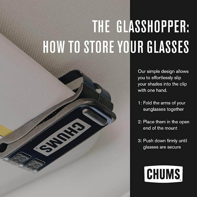 Chums Glasshopper Clip - Metal Sun Visor Glasses Holder for Vehicles - Car, Truck, or SUV Sunglasses Mount Attachment (Silver) - Image 5