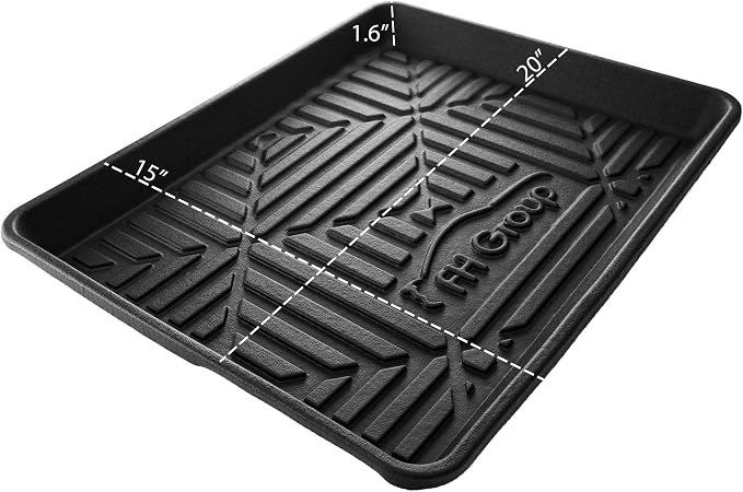 FH Group Climaproof for All Weather Protection Black Multi-Purpose Pet Feeding Bowl Tray, Dog Bowl Tray, Boot Tray, Shoe Tray, Great for Entryway or Garage 20 - Image 5
