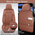 Car Seat Cover Custom Fit for Ford F150 2009-2026 Faux Leather Seat Cover Set Compatible with Regular Cab Super Cab Super Crew Pickup Truck Cushions(Brown, Front Seat) - Image 5