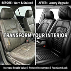Fit CX-50 Seat Covers Custom Fit for Mazda CX-50 2023-2026, Full Set | Premium Leather Full Coverage Protectors, Waterproof, Breathable, Scratch Resistant, Easy Wipe, Airbag Compatible, Black - Image 4