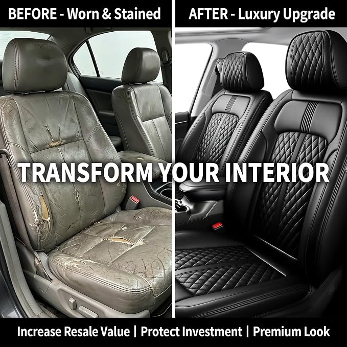Fit CX-50 Seat Covers Custom Fit for Mazda CX-50 2023-2026, Full Set | Premium Leather Full Coverage Protectors, Waterproof, Breathable, Scratch Resistant, Easy Wipe, Airbag Compatible, Black - Image 4