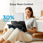 HUANUO Lap Desk with 8 Adjustable Angles – Up to 15.6" Laptop, Black | Dual-cushion base, carry handle, 30% thicker for durability, wider anti-slip ledge, for home office, sofa, bed, car - Image 3