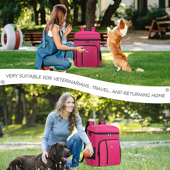 ANILD Dog Travel Bag Backpack, Flight-Ready TSA-Approved Dog Travel Bag with 2 Leak-Proof Food Canisters, 2 Foldable Silicone Bowls, Multi-Compartment Organizer for Hiking, Camping, Dog Mom Essentials - Image 7