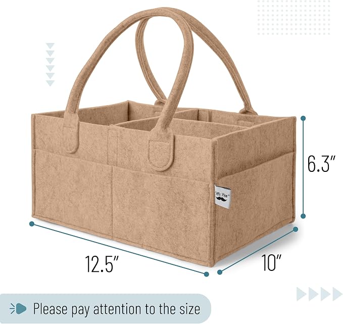 Mr. Pen- Baby Diaper Caddy Organizer, Earthy Clay | Nursery Storage Bin and Car Organizer for Diapers and Baby Wipes - Image 2
