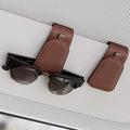 Sotfamily Magnetic Sunglass Holder for Car Visor, 2 Packs, Faux Leather | Strong Magnetism, for Most Car Visors, No Marks on Visor, Gift-Ready Packaging, Sunglass Organizer, Car Accessories for Men by Sotfamily