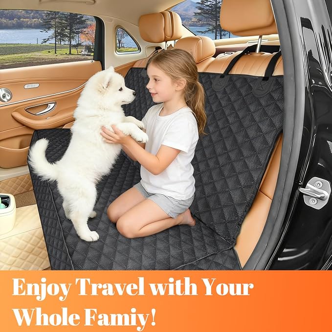 JSTHT Dog Seat Cover, 100% Waterproof Bench Seat Cover Protector Scratch Proof Nonslip Durable Soft Pet Back Seat Covers for Cars Trucks & SUV - Image 3
