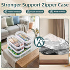 Clear Hard Shell Zipper Cases (5 Packs), Plastic Hard Sided Zippers Pouches Clear Hardshell Pencil Case For Storage, Diaper Bag Organizer Bliss Bins 4*Small/1*Medium - Image 6
