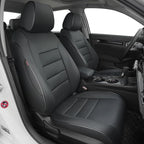 Lolcar Custom Fit Civic Seat Cover Full Set for Honda Civic 4 Door Sedan-Only (2022 2023 2024 EX)&(2025-2026 Sport),5-Seats Full Set,Leather Seat Protector (Black) by LOLCAR
