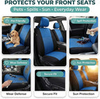 FH Group Car Seat Covers Trendy Elegance Blue Full Set Automotive Seat Covers, Airbag and Split Rear Combo Non-Slip Dash Grip Pad Universal Fit Interior Accessories Cars Trucks SUV Car Accessories - Image 8