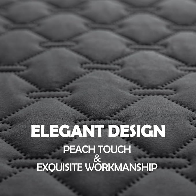 gogobunny Waterproof Dog Blankets for Large Dogs, Pet Bed Cover Breathable | Washable Pee Pads, Quilted Throw Blanket, Furniture Protector for Couch Sofa Bed Car, 82x82 Inch Dark Grey - Image 9