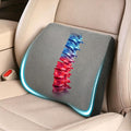 Lumbar Support Pillow for Car & Office Chair - High-Density Memory Foam Back Cushion for Sciatica & Lower Back Pain Relief - Non-Slip Support for Long Commutes & Desk Workers (Gray) by TISHIJIE