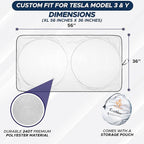 EcoNour Windshield Sun Shade Compatible with Tesla Model 3 & Model Y - Image 3