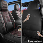 Car Seat Cover Custom Fit for Dodge Ram 1500 2500 3500 2002-2026 Faux Leather Seat Cover Set Compatible with Crew Quad Regular Cab Pickup Truck Cushions (Black & Blue, Front Seat) - Image 6