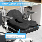 Truck Driver Seat Cushion, Memory Foam L-Shaped Ergonomic Cushion for Office Chairs, Comfort & Support for Long Sitting - Image 2