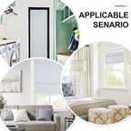 NICETOWN Greyish White Magetic Blackout Roman Shade, No Drill Door Blinds | Thermal Insulated, Privacy Shades for Bedroom, No Tools Roll Shade, French Front Door Window Cover, 35 x 64 inches Long - Image 8